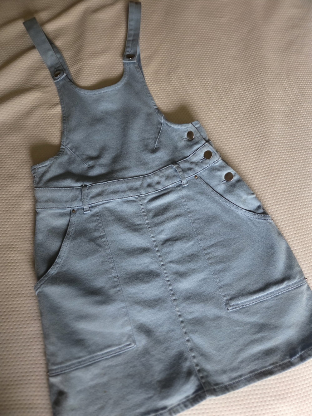 Urban Outfitters Dusty Blue Denim Overall Dress